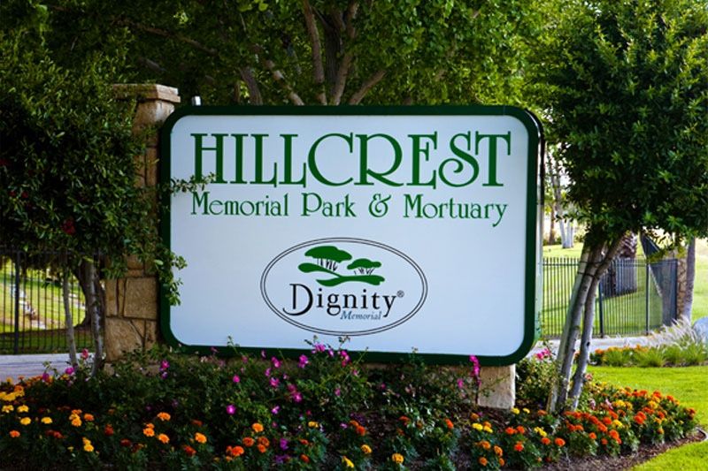 Hillcrest burial plot