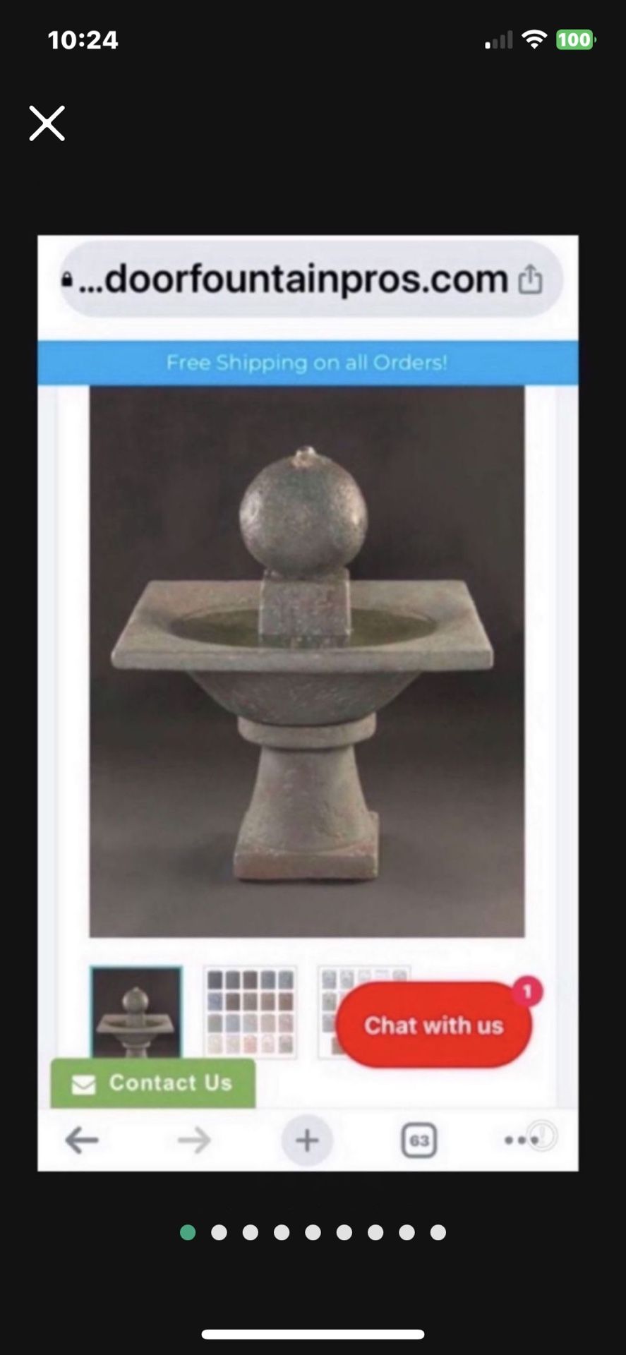 Beautiful Cast Stone Sphere Fountain Paid Close To $2,000