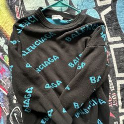 Balenciaga All over Logo Sweatshirt