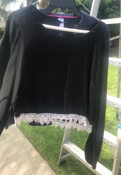 forever 21 black long sleeve , size : large