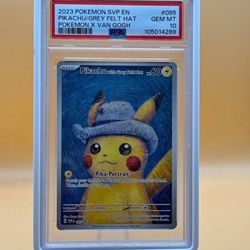 PSA 10 Van Gogh Felt Hat Pikachu