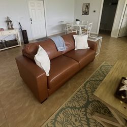 Leather Sleeper Sofa