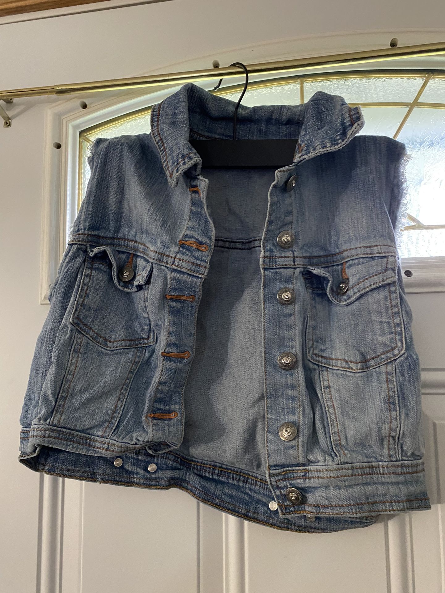 Small Jean Button Up Vest