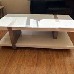 White Glossy Coffee Table 