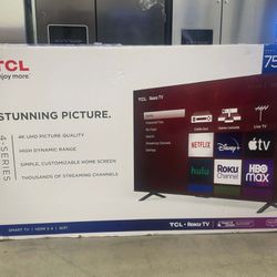 75” TCL Smart 4K LED UHD Tv
