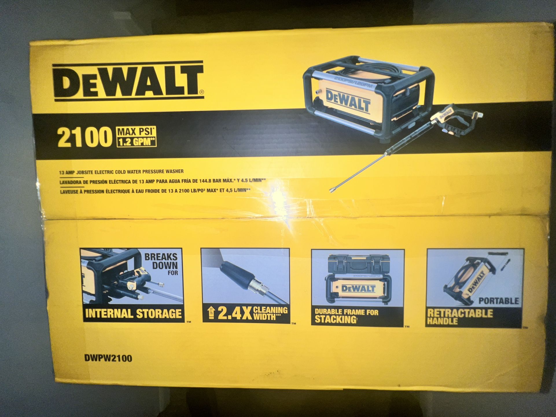 Dewalt 2100 Psi Pressure Washer Brand New Still In box