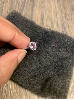Oval Amethyst Sterling Silver Ring Size 7