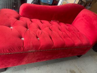 Couch with storage, red