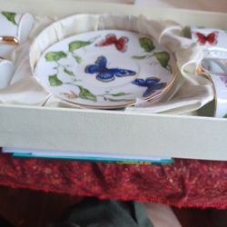 Butterfly  Garden Expresso Cups  And Sauces