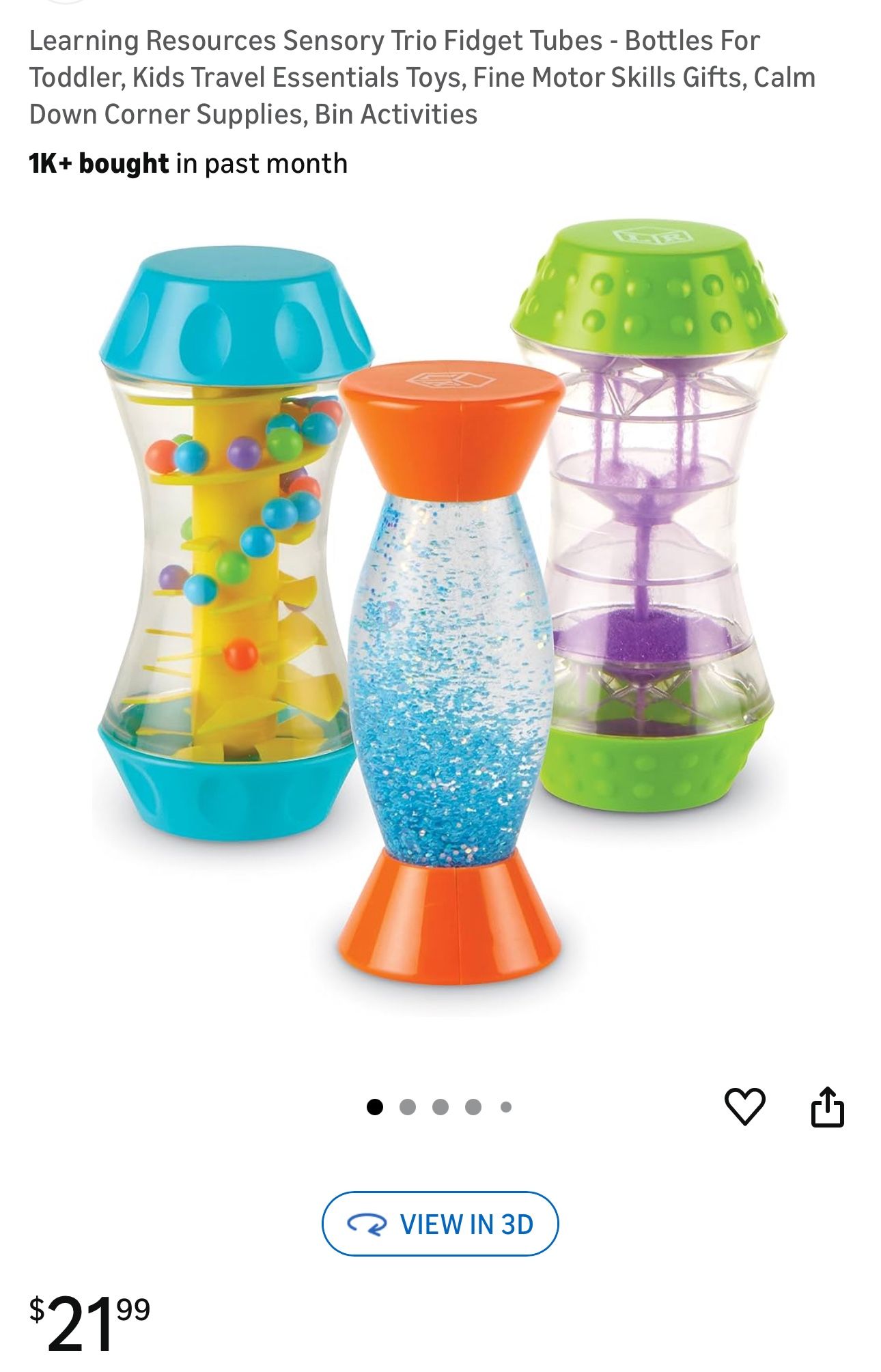 Learning Resources Sensory Trio Fidget Tubes