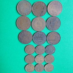 Vintage Canadian Large n Small One Cent Coins