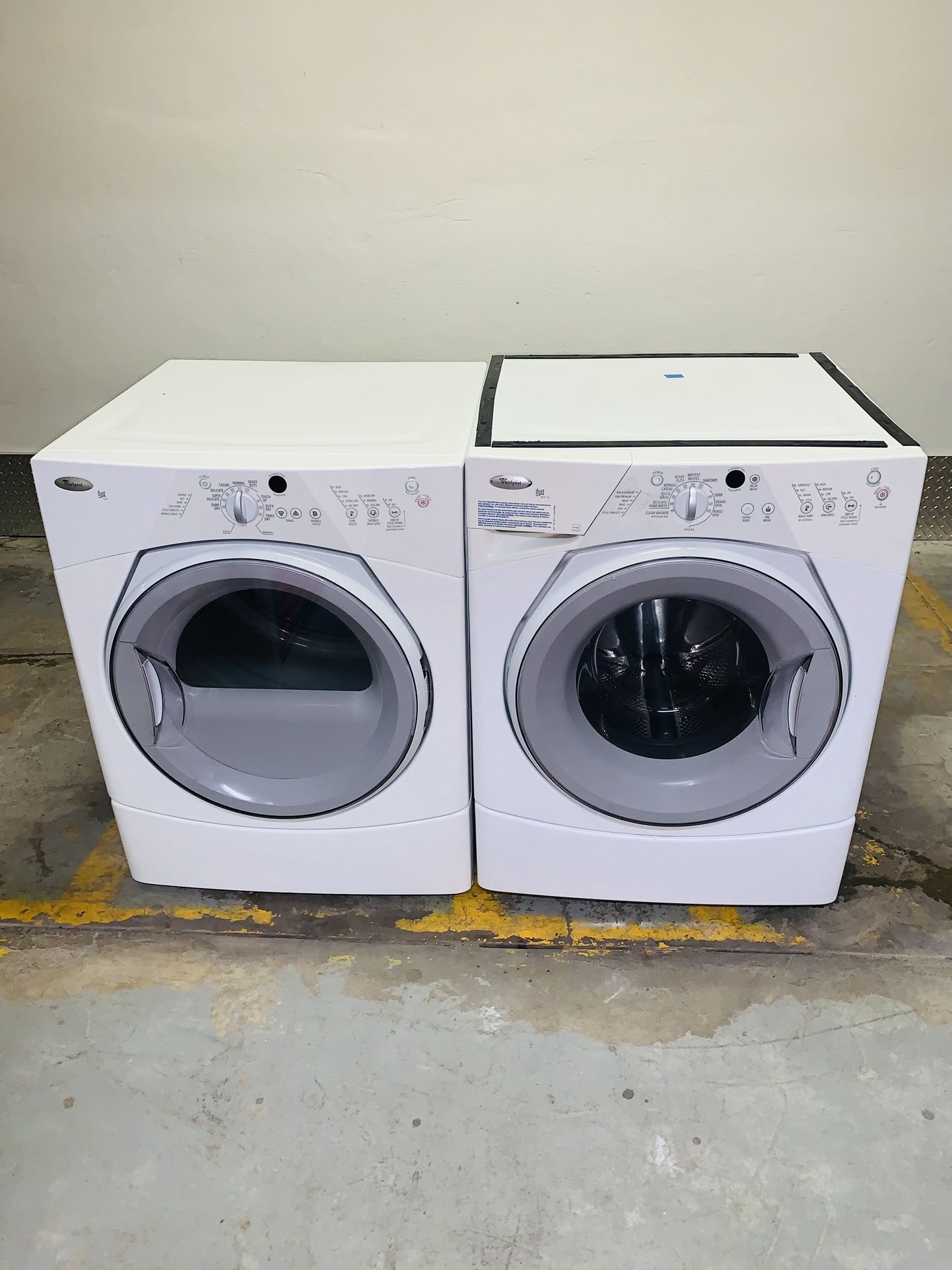 whirlpool washer and dryer in very perfect condition a receipt for 90 days warranty
