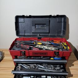 Craftsman Tool Box With Mixed  Tools