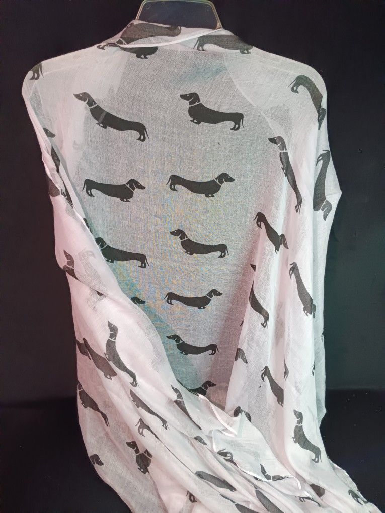Cute Scarf With Dogs On It.