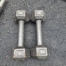 2-8lb Hex Dumbbells 