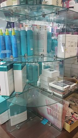 Glass shelves and connectors