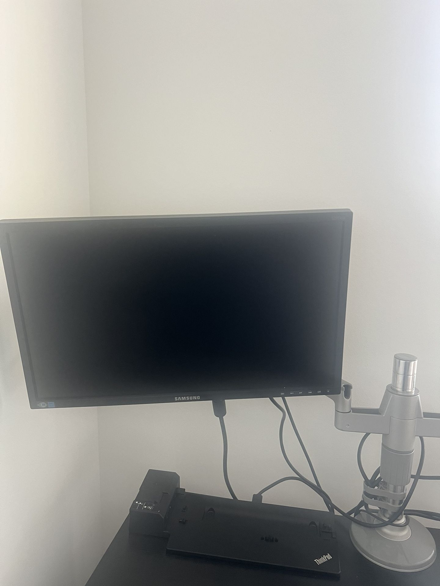 Two Samsung Monitors And One Strong Desk Mount