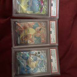 PSA 10 Charizard Venusaur Blastoise ex SR 184 185 186/165 Set Pokemon Card 151