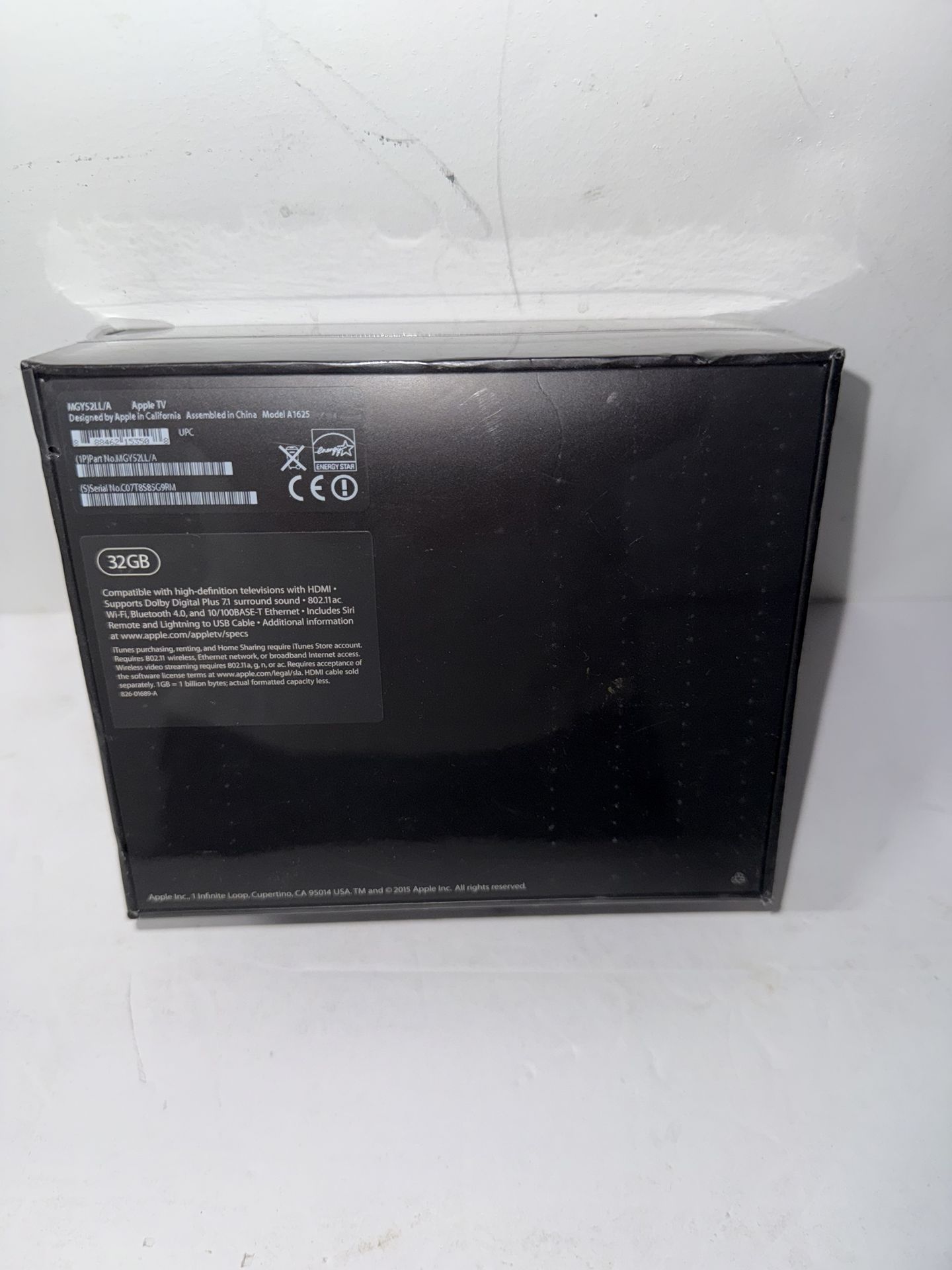 Apple TV A1625 MGY52LL/A HD 32GB Media Streamer 4th Generation - Sealed (bn)