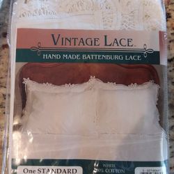 Battenberg Lace Pillow Shams-Vintage Lace