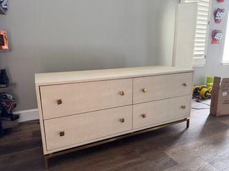 CB2 - Shagreen 58" Warm White 4-Drawer Dresser