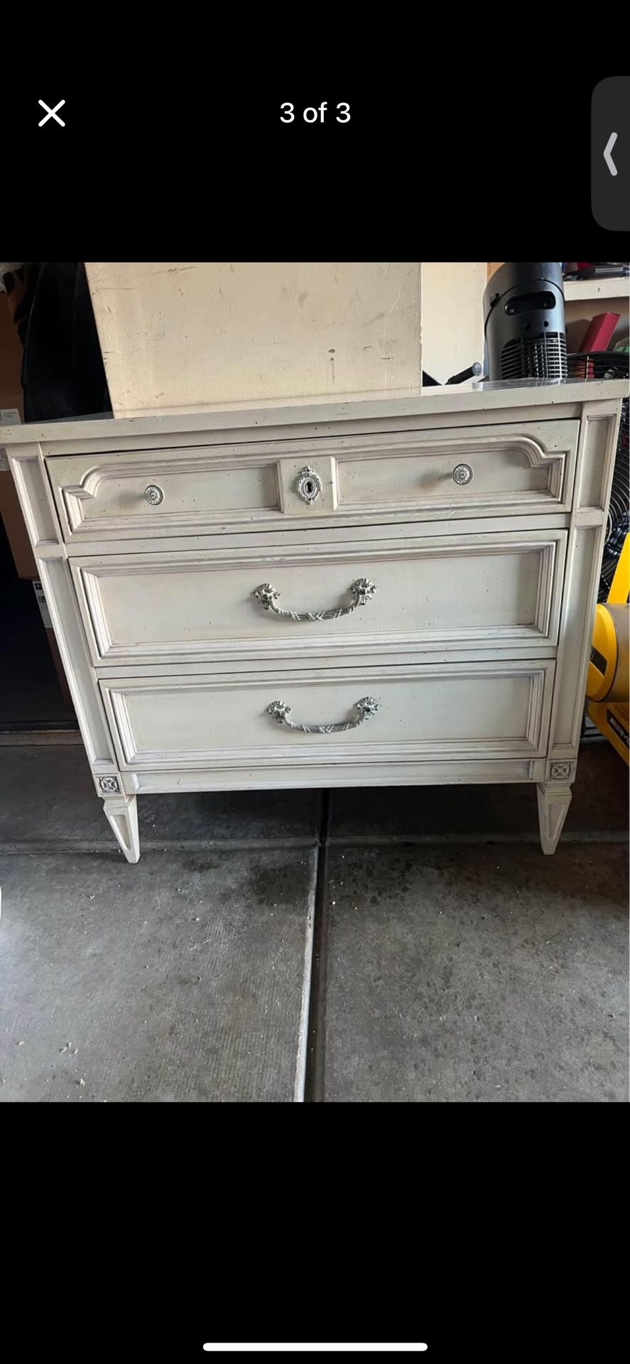 Vintage White  Dresser / night stand 