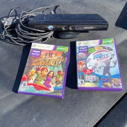 Xbox 360 Kinect And 2 Games 