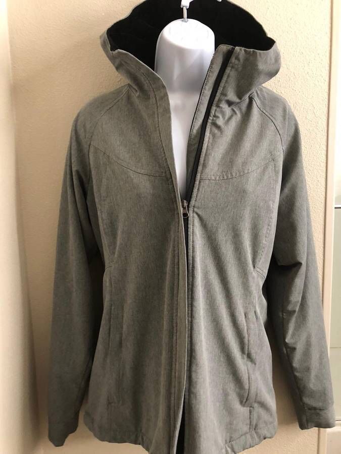 Women’s Grey Signature Soft Shell Hooded Jacket – Warm, Lightweight & Stylish!