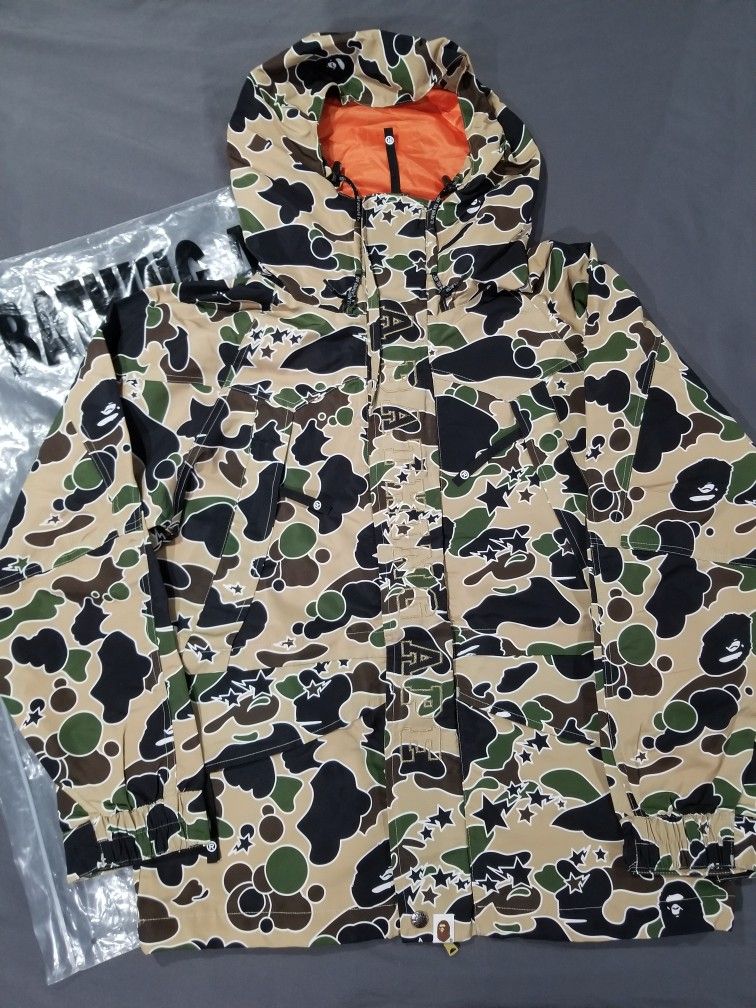 BAPE A Bathing Ape Bapesta Sta Snowboard Jacket Yellow Camo