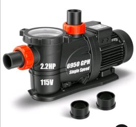 2.2HP 6950 GPH Single-Speed Pool Pump 115V for Above/In Ground Pools