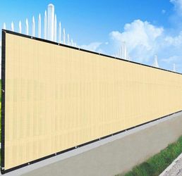 Tan Sand Color Privacy Fence Screen Mesh Windscreen