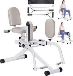 Vanmed Hip Adduction/ Abduction Machine for Home Gym, 8-Level Glute Machine & Thigh Workout
