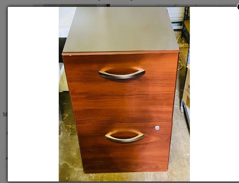 Mahogany 2 Drawer Desk 15"W 22"D 26"H -