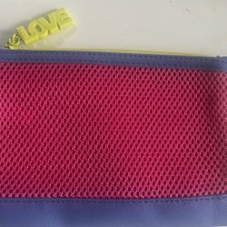 Pink & Purple Mesh Cosmetic Bag