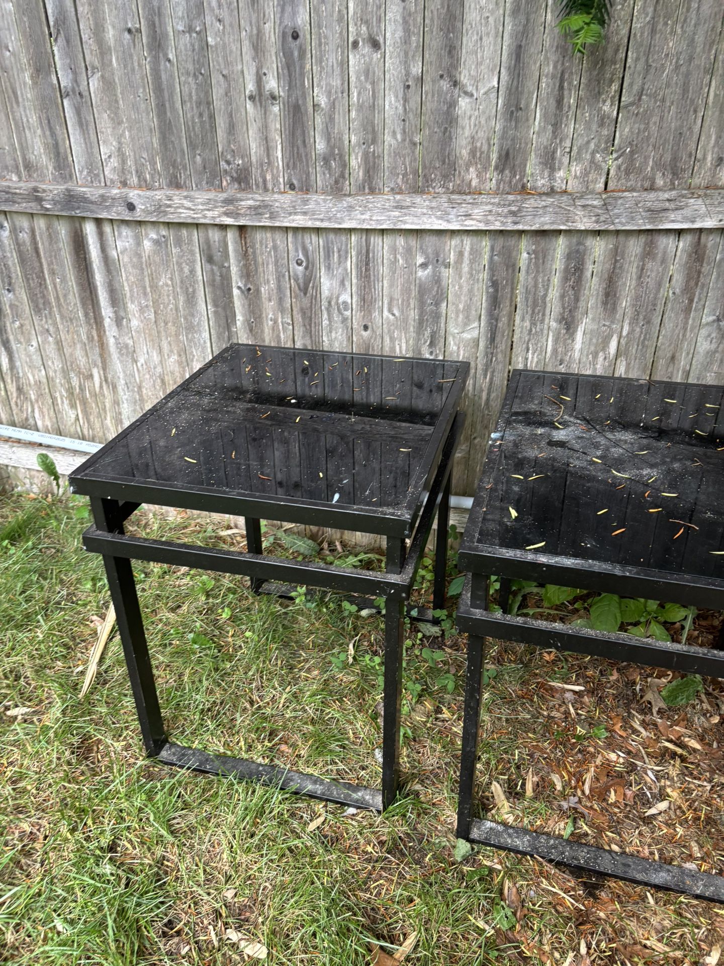 2 Glass End Tables