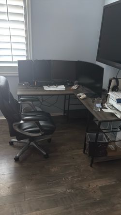 L shaped work desk