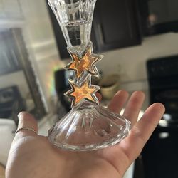 Vintage Mikasa 5” Crystal Taper Candle Holder