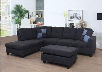 Sectional and ottoman