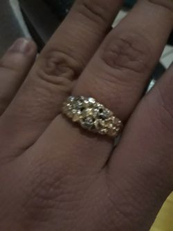 Gold nugget ring