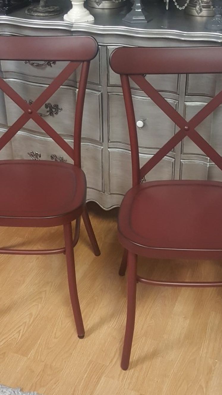 2 Large Farm French Industrial Chairs