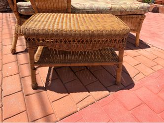 Vintage Rattan & Wicker Coffee Table