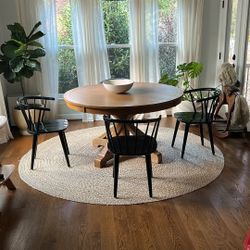 Black Farmhouse Wooden Dining Chairs