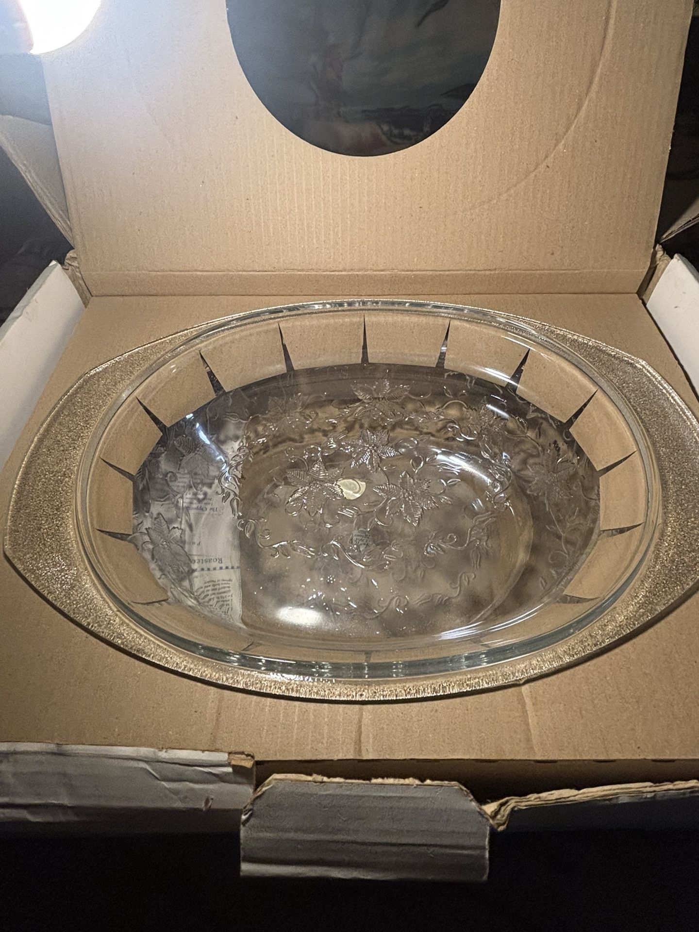 2 Pc Crystal 6 Quart Casserole 