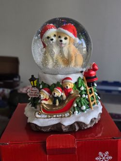 Iheartdogs musical snow globe