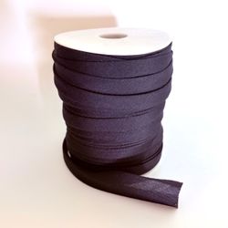 1/2” Black Double Fold Bias Tape, 50yds.