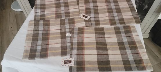 Fall Plaid Woven Placemats Set