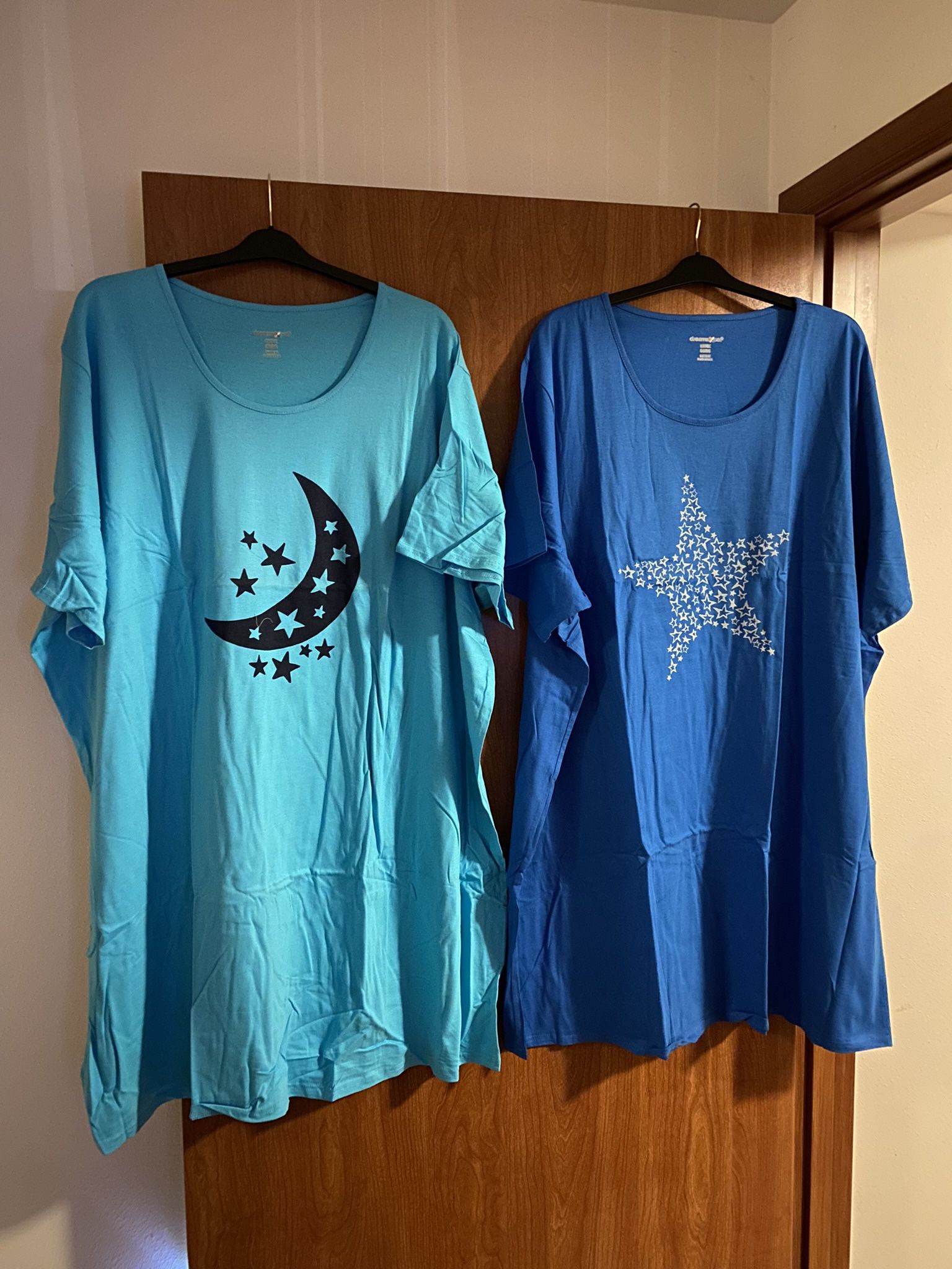 Set Of Two Dream Co. T-shirt Style Nightgowns 3XL-4XL(30-36)