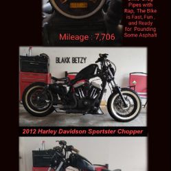 2012  1200  Harley Davidson Sportster Chopper 
