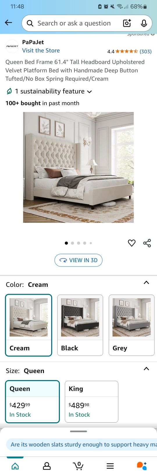 Queen Size Bed Frame