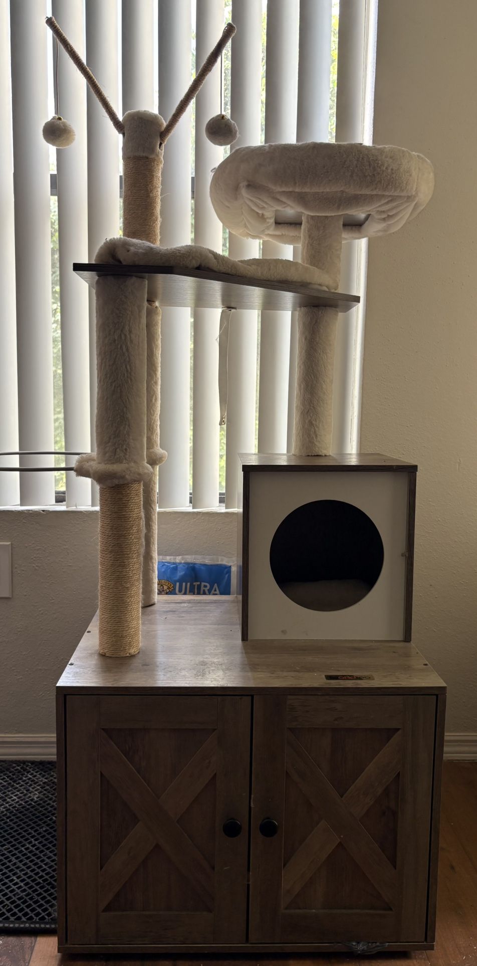Cat Tree + Litter Enclosure